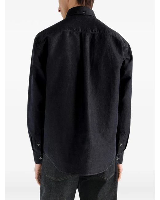 Lemaire Blue Button-Down Shirt for men