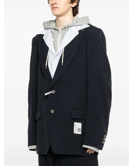 Maison Mihara Yasuhiro Blue Wool Layered Jacket for men