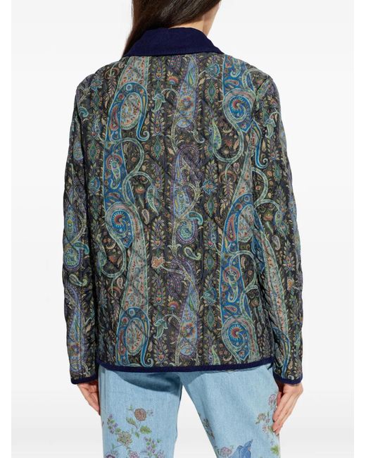 Veste À Col À Imprimé Cachemire Etro en coloris Blue