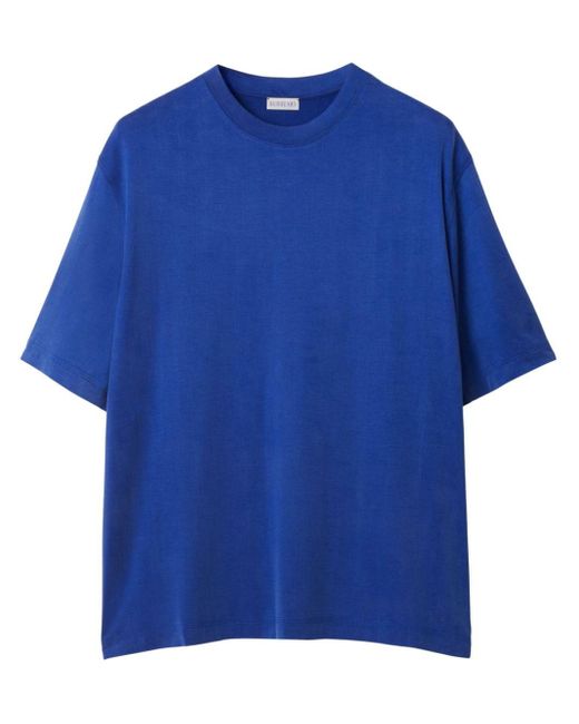 T-shirt à col rond Burberry pour homme en coloris Blue