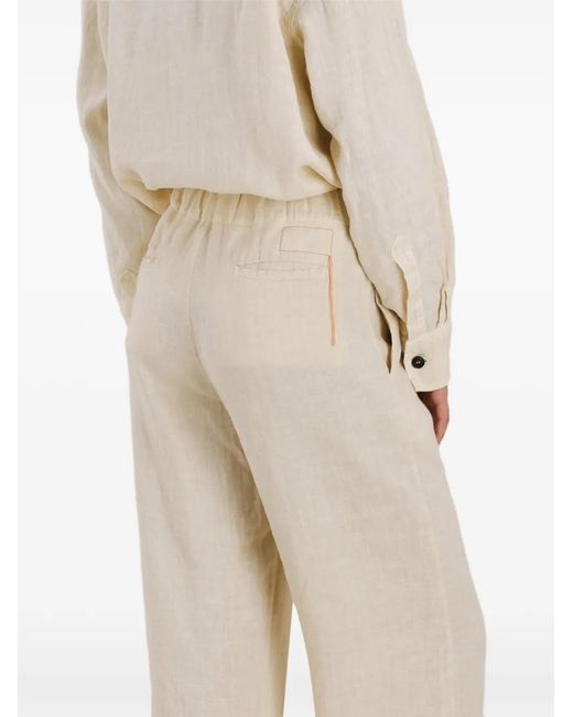 Fortela White Drawstring Trousers