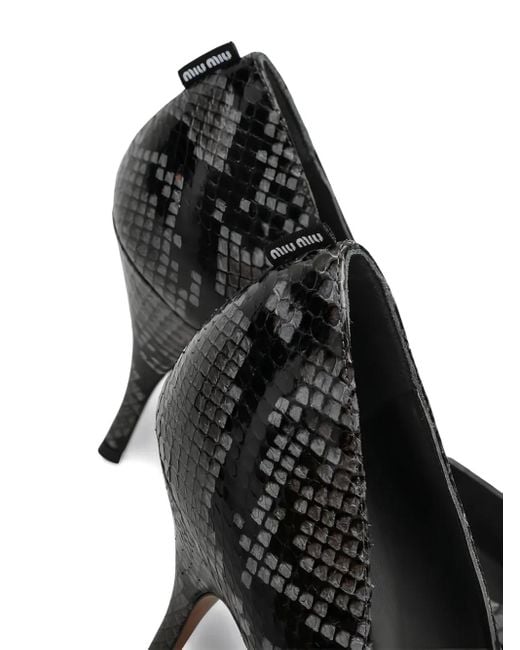 Zapatos con tacón stiletto de 85 mm Miu Miu de color Black