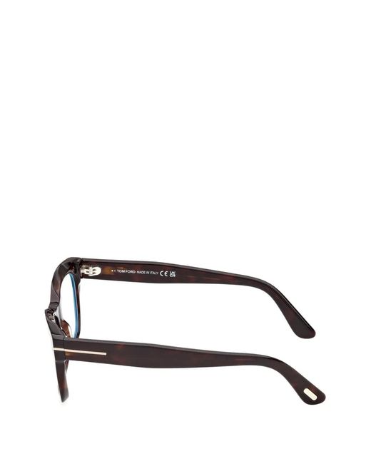 Tom Ford Brown Tortoiseshell-Effect Cat-Eye Glasses