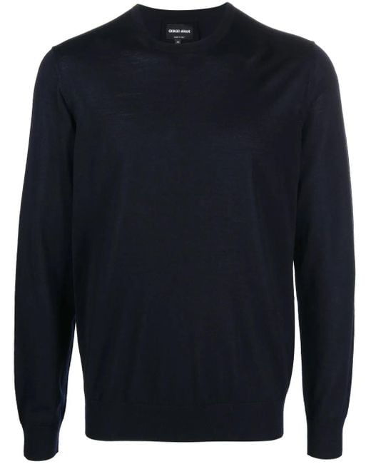 メンズ Giorgio Armani ラウンドネック プルオーバー Blue