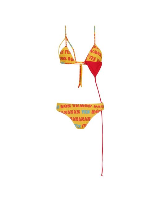 Amir Slama White Printed Bikini