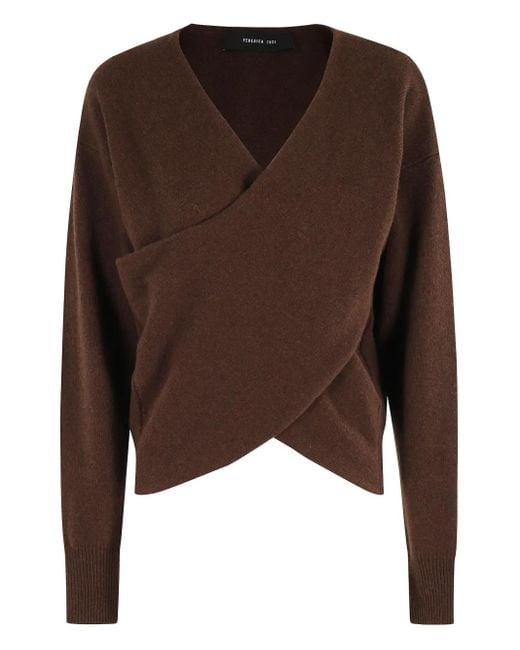 FEDERICA TOSI Brown Langärmeliger Pullover