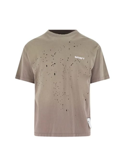 Satisfy Gray Mothtech Distressed T-Shirt for men