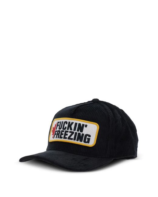 DSquared² Black Dsquared Cap With Patch for men