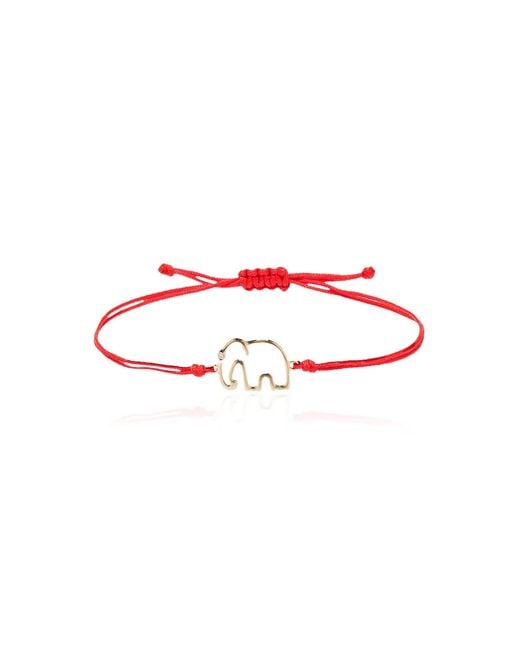 Yvonne Léon Red Elephant Tie Bracelet