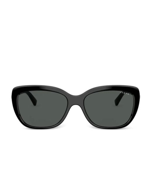 Vogue Eyewear Black Embellished Square Sunglasses
