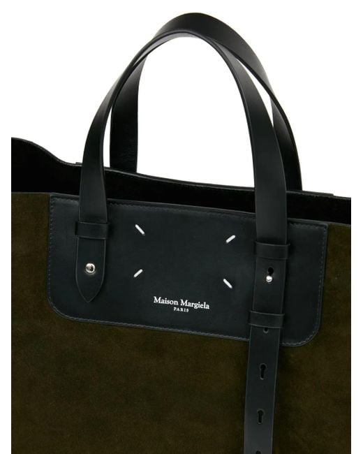 Maison Margiela Green Shopper Aus Wildleder