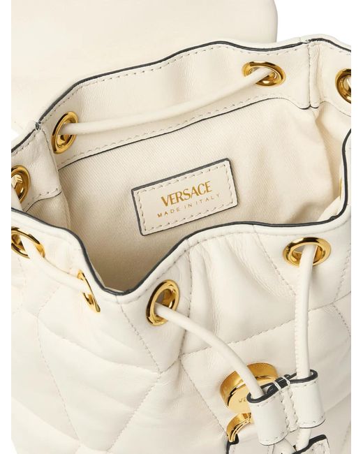 Versace White Kleio Quilted Nappa Backpack