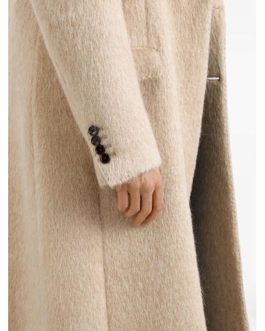 Dolce & Gabbana Natural Peak-Lapel Double-Breasted Coat for men