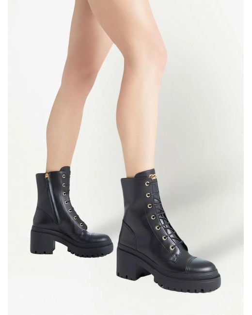 Giuseppe Zanotti Black Malakhy Combat Boots