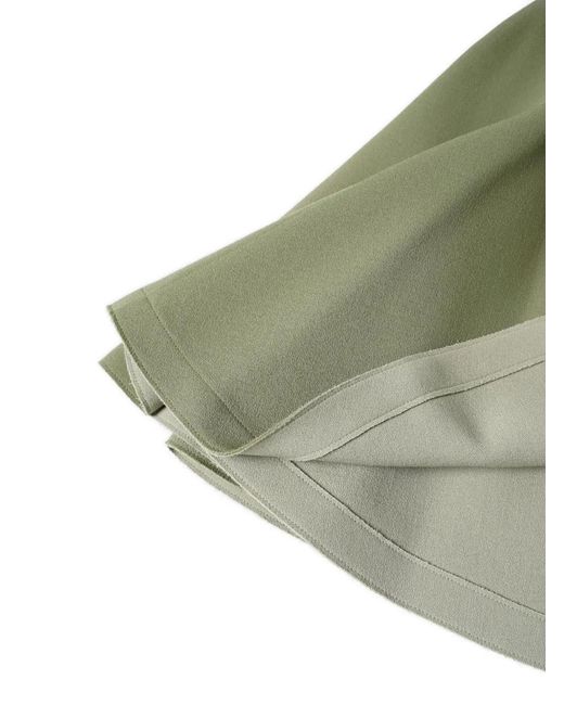 AMI Green A-Line Midi Skirt