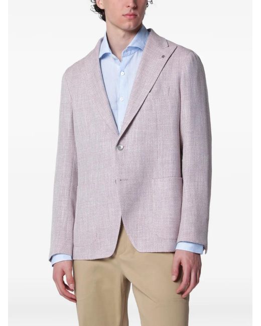 Tagliatore Purple Herringbone Blazer for men