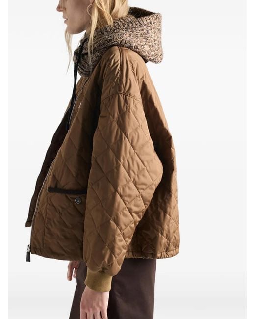 Prada Brown Drawstring Hood