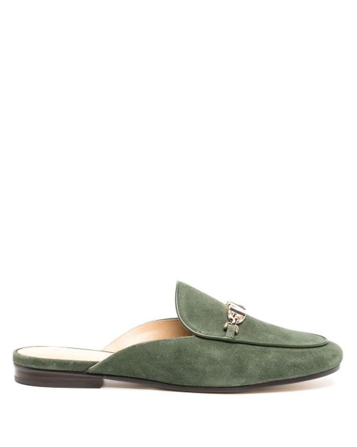 Michael Kors Tiffanie Logo plaque Suede Mules in Green Lyst UK