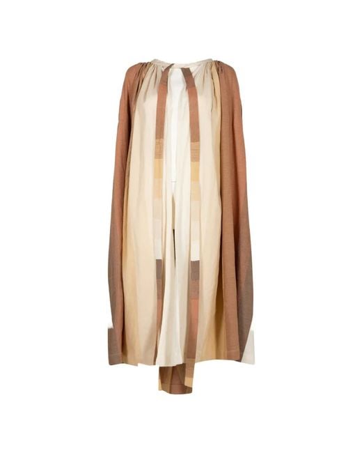 Marrakshi Life Natural Striped Wrap Midi Skirt