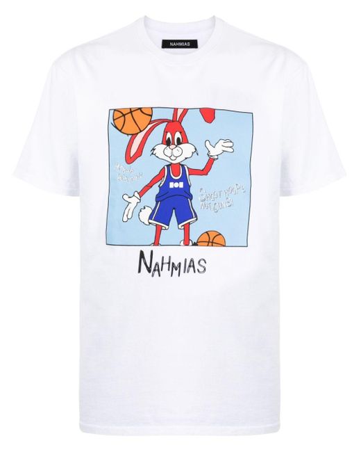 T-shirt Shoot Hoops di NAHMIAS in White da Uomo