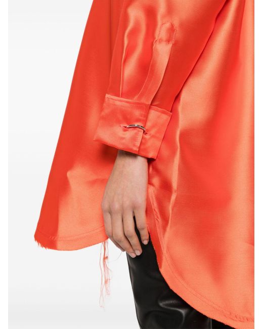 Chemise à détails effilochées Marques'Almeida en coloris Orange