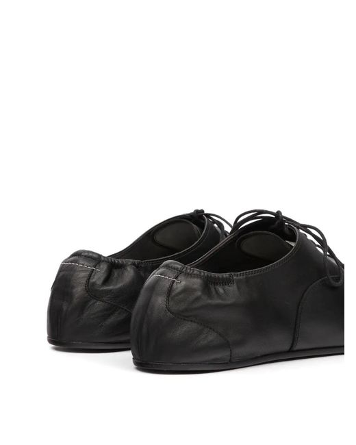 MM6 by Maison Margiela Black Square-Toe Oxford Shoes for men