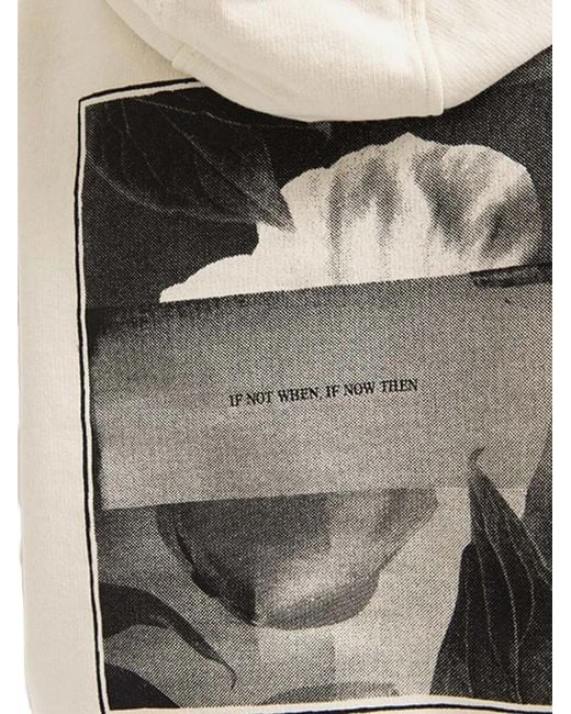 Tom Wood White Logo-Print Hoodie