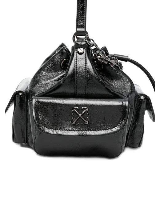 Off-White c/o Virgil Abloh Black Sac Seau Dumbo.B À Détail De Chaîne