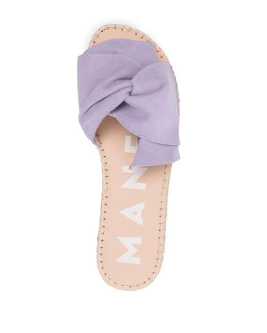 Manebí Pink Suede Twisted Espadrilles