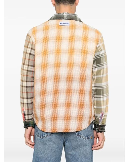 GALLERY DEPT. Blue Patchwork Checked Shirt