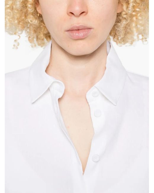 Max Mara White Badesse Long-Sleeve Shirt