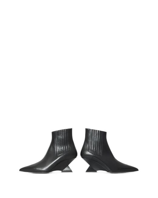 The Attico Black Cheope Ankle Boots