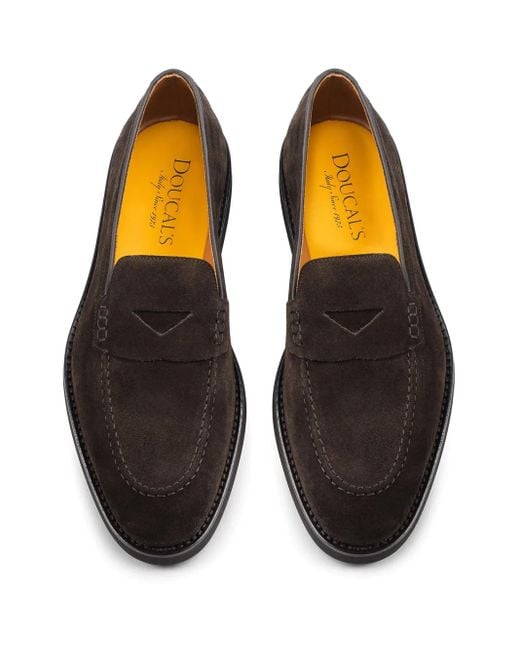 Doucal's Brown Suede Loafers for men