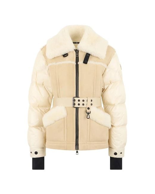 Moncler Natural Shearling Belted Jacket
