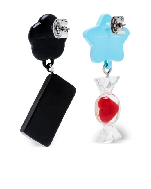 Marc Jacobs White Sticker Charm Ohrringe