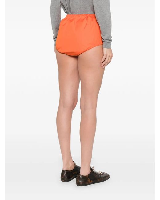 Prada Orange Poplin Shorts