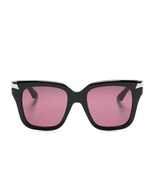 Lunettes de soleil à monture oversize Alexander McQueen en coloris Pink