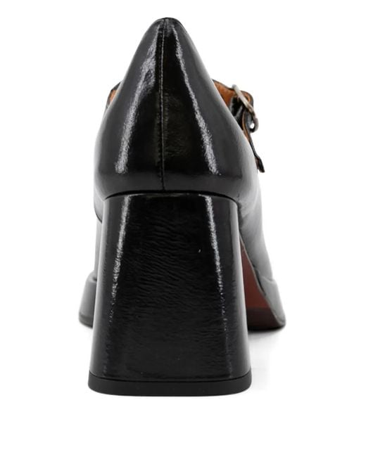 Chie Mihara 80 Mm Pumps Met Blokhak En T-Bandje in het Black
