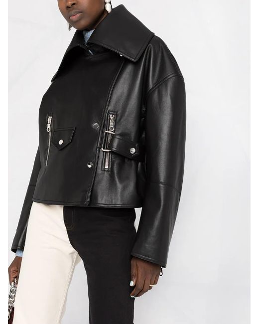 Nanushka Black Ado Biker Jacket