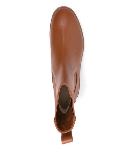Ralph Lauren Brown Stiefel mit elastischen Einsätzen