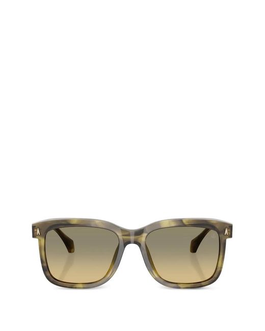 Moncler Brown Lunettes De Soleil Valaire À Monture Rectangulaire
