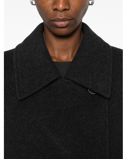 Totême Black Shield Buttoned Coat
