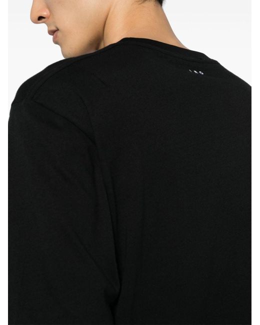 IRO Black Drop-shoulder Cotton T-shirt for men