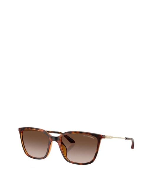 ARMANI EXCHANGE Brown Tortoiseshell-Effect Square-Frame Sunglasses