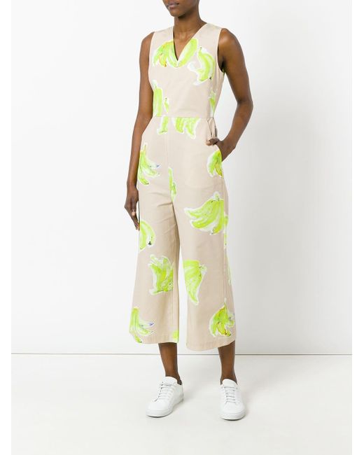 banana print jumpsuit