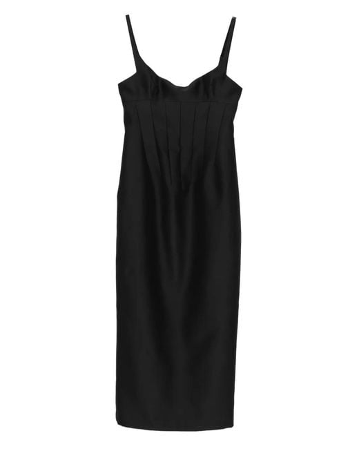 Khaite Black Lotte Midi Dress