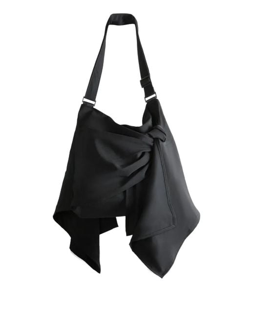 Yohji Yamamoto Black Knot Detail Shoulder Bag