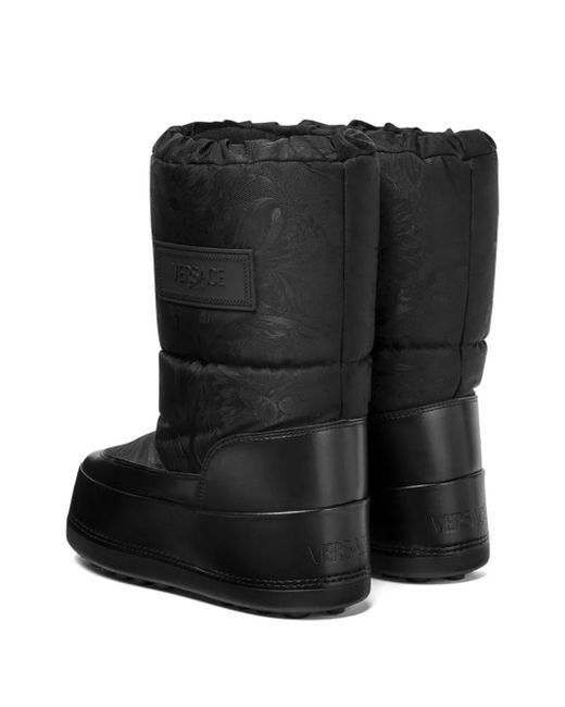 Versace Black Barocco Milano Boots