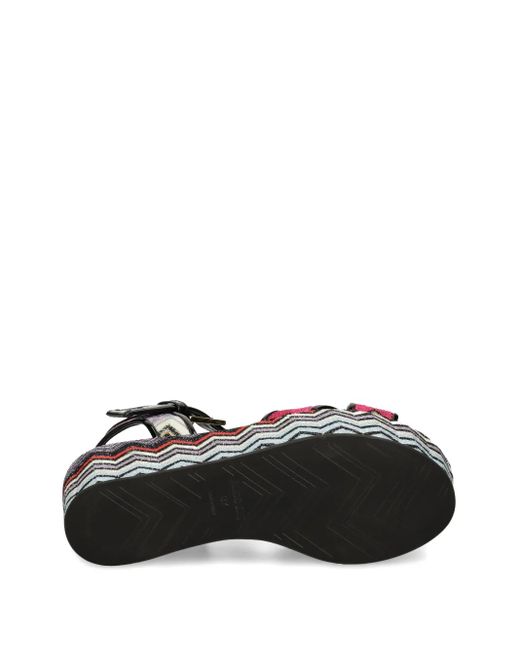 Missoni Black 85Mm Zigzag-Patterned Platform Sandals