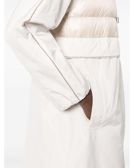 Manteau à empiècements matelassés Peserico en coloris White